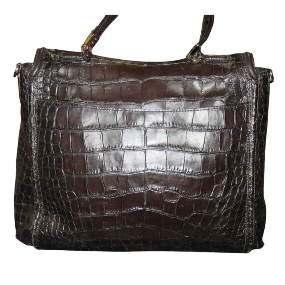 Coach Madison Croc Embossed Sadie Flap Satchel Crossbody 2013 F26335 - Picture 2 of 13